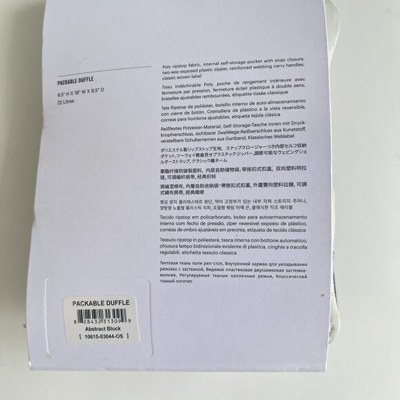 Herschel Supply Foldable Duffel Bag Multicolor 22L Capacity Ripstop Lightweight - Picture 4 of 7